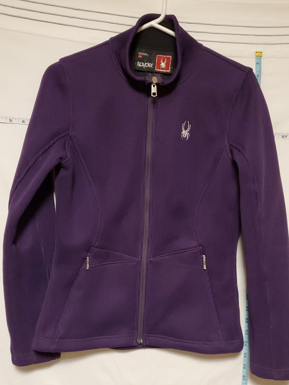 Spyder Women's Purple Full-Zip Lined Thermal Sweater Jacket Med Performance